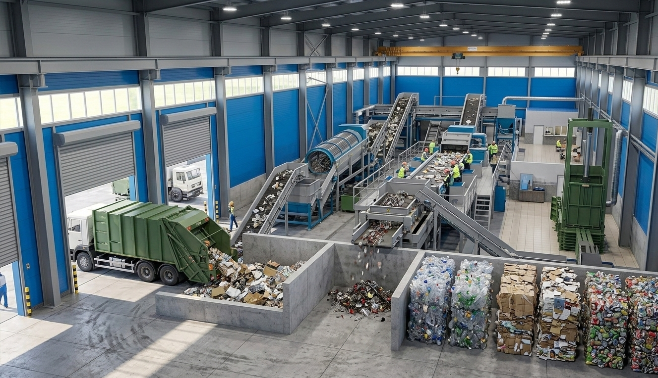 Жылына 422 400 тонна қуаттылығы бар қоқыс сұрыптау зауытының жобасы және реконструкциясы